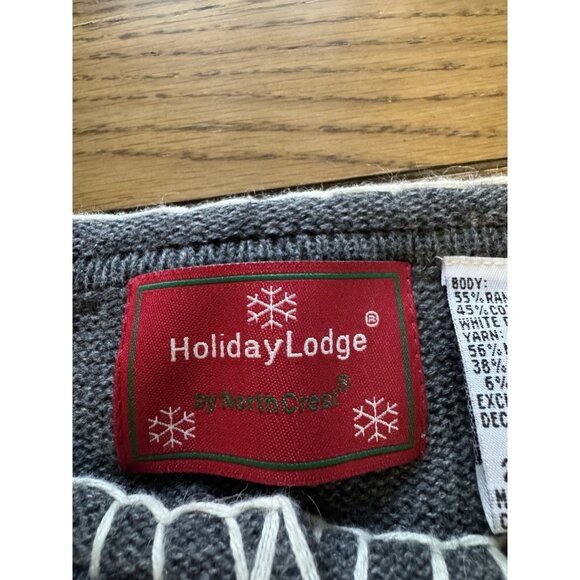 Holiday Lodge by North Crest Ugly Christmas Sweater Embroidery Women Size 4X - Picture 3 of 10